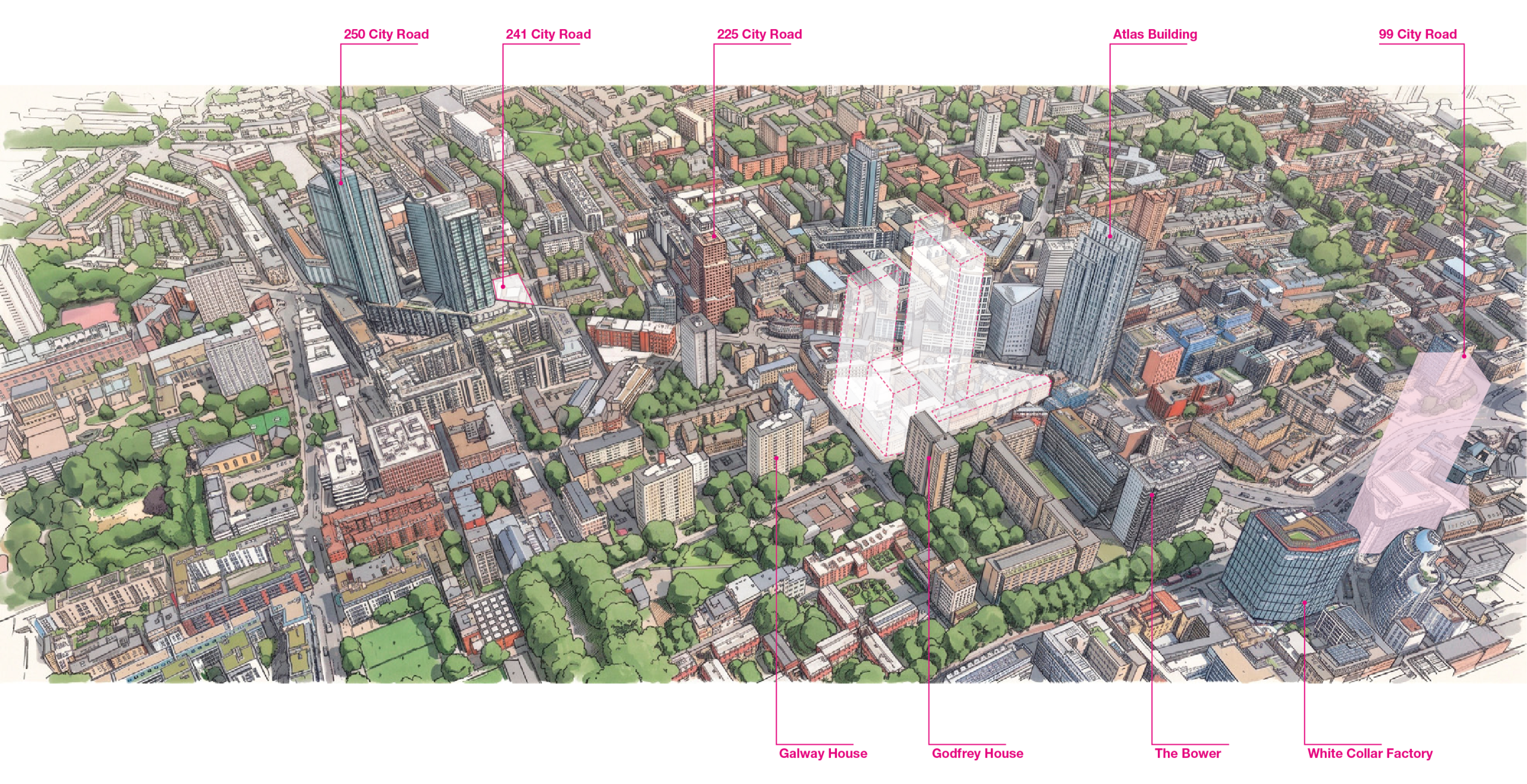 The proposals respond to City Road’s evolving skyline The proposals respond to City Road’s evolving skyline